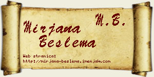 Mirjana Beslema vizit kartica